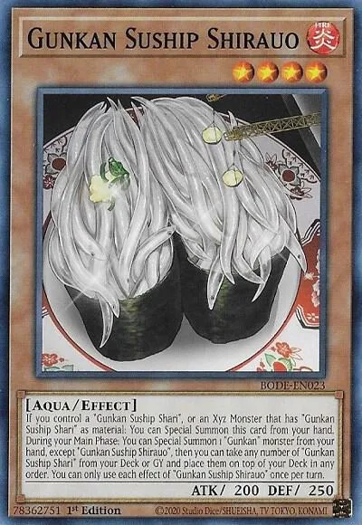 Gunkan Suship Shirauo BODE-EN023 Yu-Gi-Oh card from Burst of Destiny