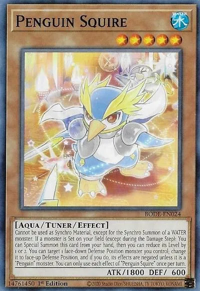 Penguin Squire BODE-EN024 Yu-Gi-Oh card from Burst of Destiny