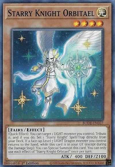 Starry Knight Orbitael BODE-EN027 Yu-Gi-Oh card from Burst of Destiny