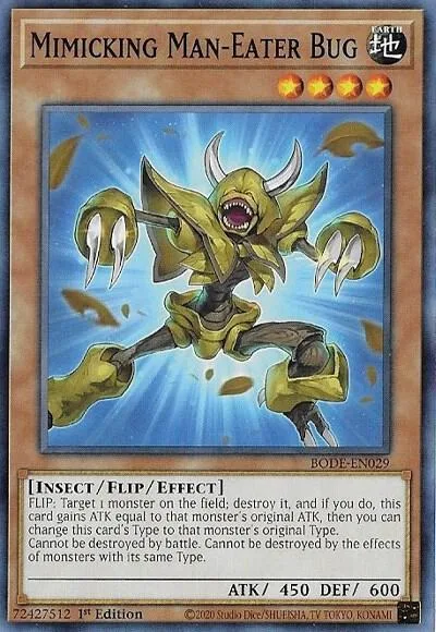 Mimicking Man-Eater Bug BODE-EN029 Yu-Gi-Oh card from Burst of Destiny