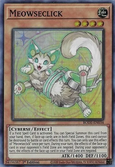 Meowseclick BODE-EN034 Yu-Gi-Oh card from Burst of Destiny