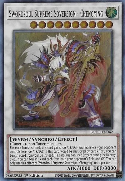 Swordsoul Supreme Sovereign - Chengying BODE-EN042 Yu-Gi-Oh card from Burst of Destiny