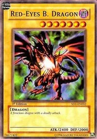 Red-Eyes B. Dragon SD1-EN002 Yu-Gi-Oh card from Structure Deck: Dragon's Roar