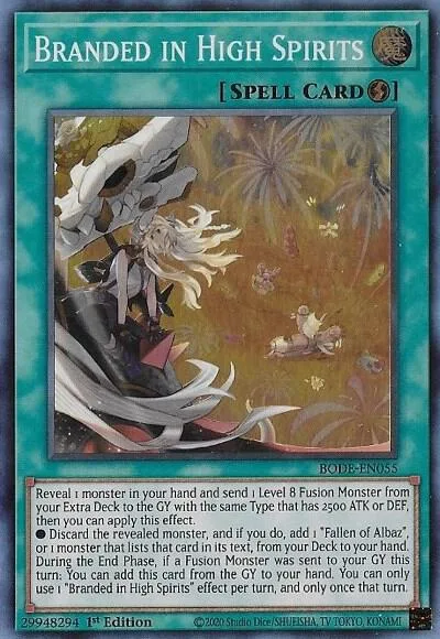Branded in High Spirits BODE-EN055 Yu-Gi-Oh card from Burst of Destiny
