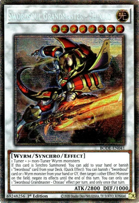 Swordsoul Grandmaster - Chixiao Starlight Rare BODE-EN041 Yu-Gi-Oh card from Burst of Destiny