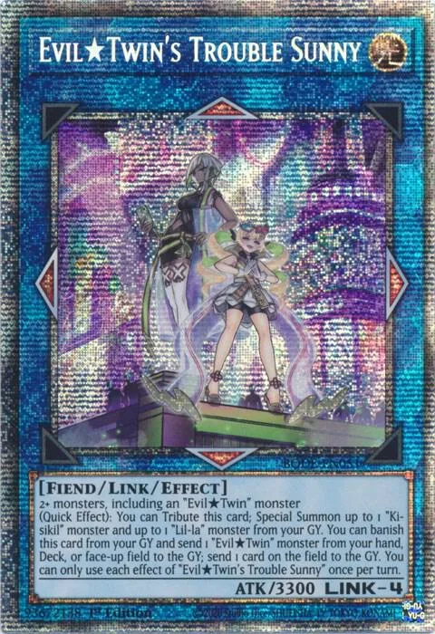 Evil Twin's Trouble Sunny Starlight Rare BODE-EN051 Yu-Gi-Oh card from Burst of Destiny