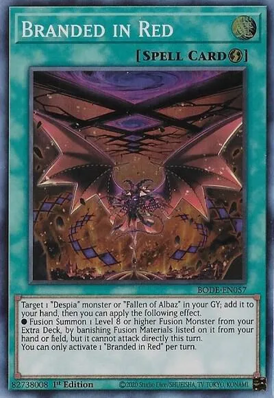 Branded in Red BODE-EN057 Yu-Gi-Oh card from Burst of Destiny