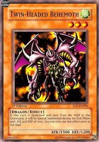 Twin-Headed Behemoth SD1-EN004 1st Edition Yu-Gi-Oh card from Structure Deck: Dragon's Roar