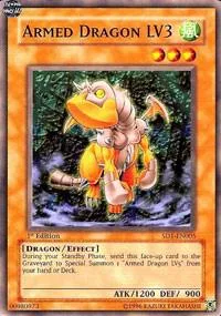 Armed Dragon LV3 SD1-EN005 1st Edition Yu-Gi-Oh card from Structure Deck: Dragon's Roar