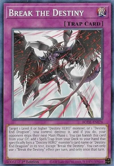 Break the Destiny BODE-EN076 Yu-Gi-Oh card from Burst of Destiny