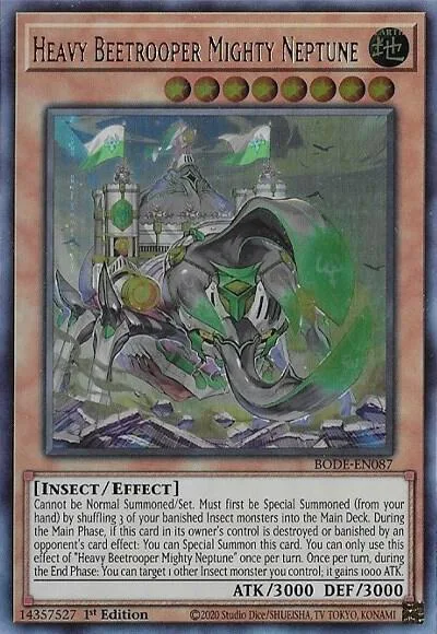 Heavy Beetrooper Mighty Neptune BODE-EN087 Yu-Gi-Oh card from Burst of Destiny