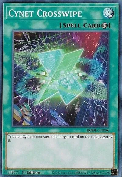 Cynet Crosswipe BODE-EN096 Yu-Gi-Oh card from Burst of Destiny
