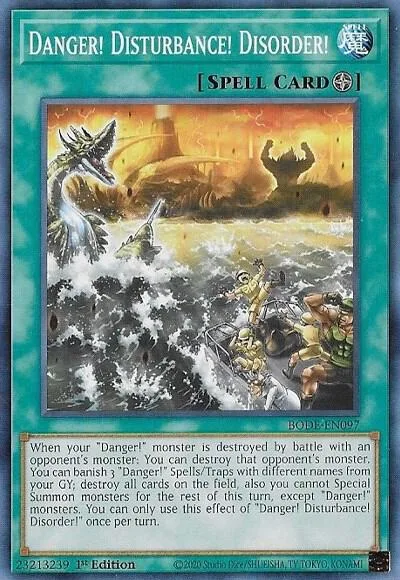 Danger! Disturbance! Disorder! BODE-EN097 Yu-Gi-Oh card from Burst of Destiny