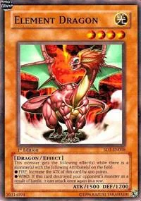 Element Dragon SD1-EN008 Yu-Gi-Oh card from Structure Deck: Dragon's Roar