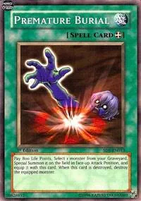 Premature Burial SD1-EN013 1st Edition Yu-Gi-Oh card from Structure Deck: Dragon's Roar