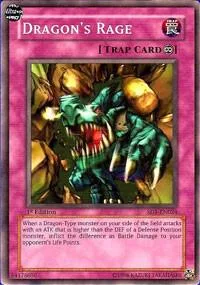 Dragon's Rage SD1-EN024 Unlimited Yu-Gi-Oh card from Structure Deck: Dragon's Roar