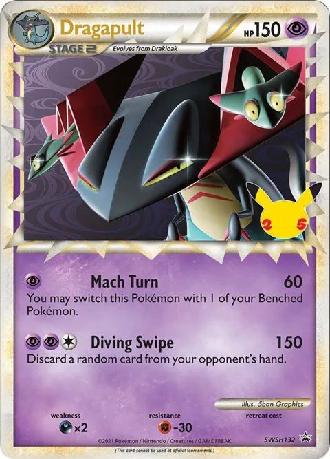 Dragapult Prime #SWSH132 Holofoil Pokémon card from Jumbo Cards