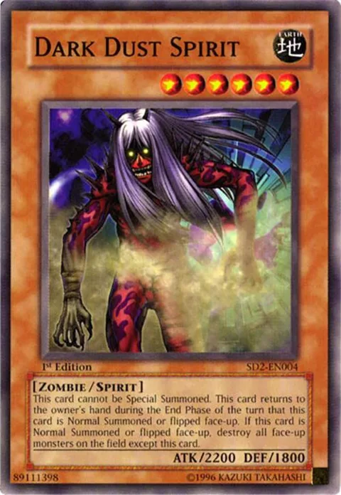 Dark Dust Spirit SD2-EN004 1st Edition Yu-Gi-Oh card from Structure Deck: Zombie Madness