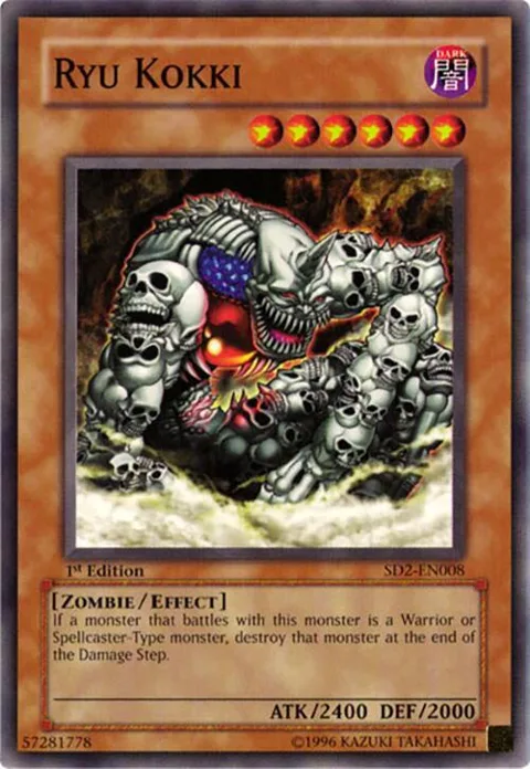 Ryu Kokki SD2-EN008 Unlimited Yu-Gi-Oh card from Structure Deck: Zombie Madness