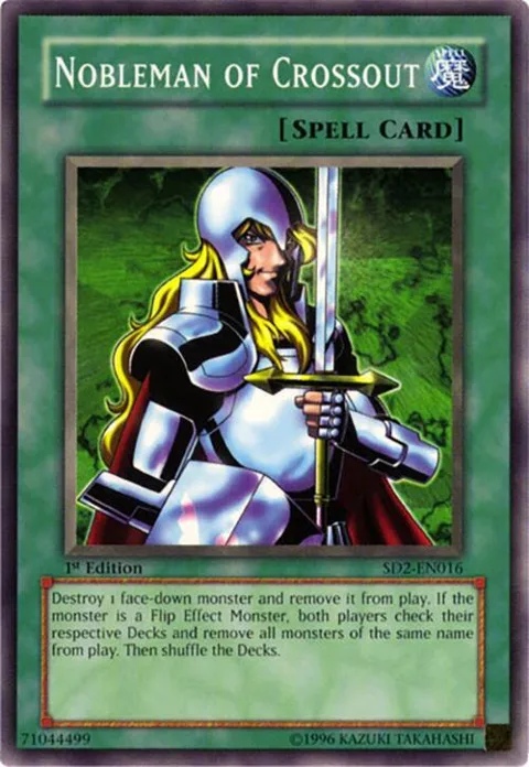 Nobleman of Crossout SD2-EN016 1st Edition Yu-Gi-Oh card from Structure Deck: Zombie Madness