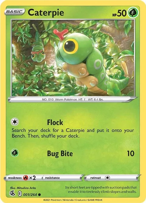 Caterpie #001/264 Pokémon card from Fusion Strike