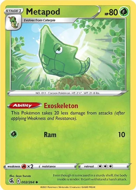 Metapod #002/264 Pokémon card from Fusion Strike