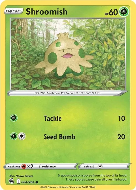 Shroomish #004/264 Reverse Holofoil Pokémon card from Fusion Strike