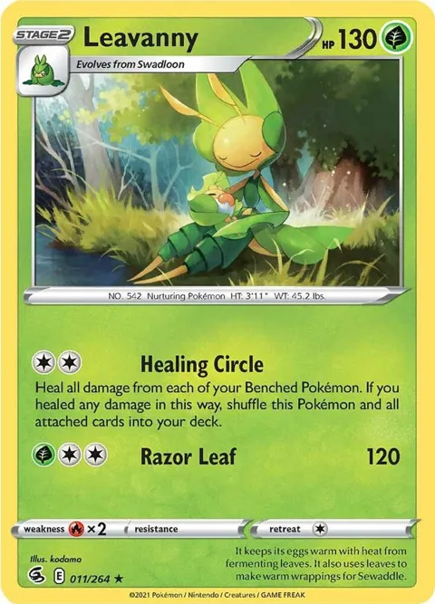 Leavanny #011/264 Reverse Holofoil Pokémon card from Fusion Strike