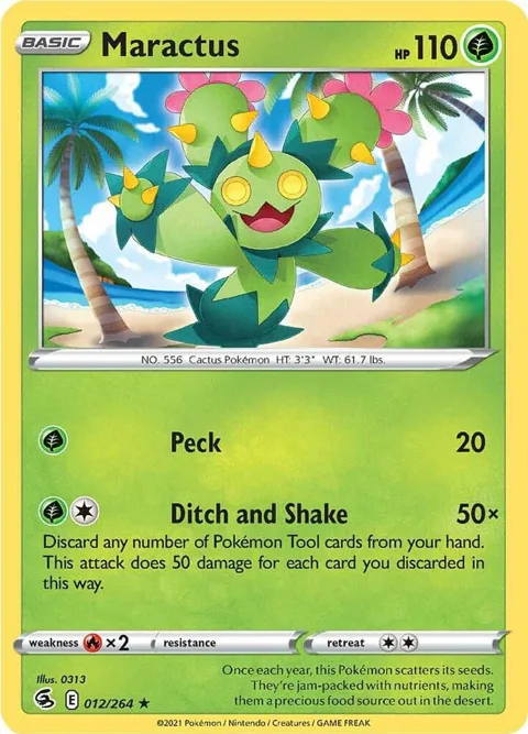 Maractus #012/264 Reverse Holofoil Pokémon card from Fusion Strike