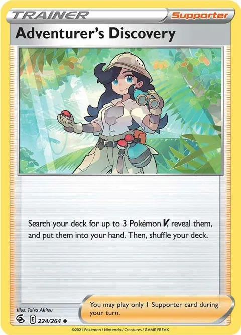 Adventurer's Discovery #224/264 Pokémon card from Fusion Strike