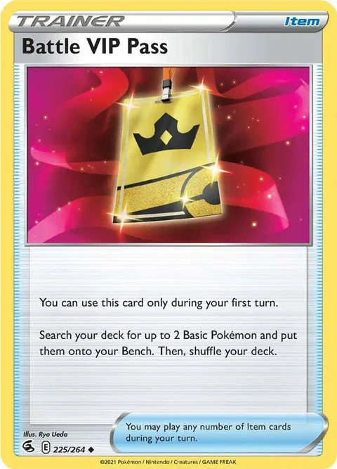 Battle VIP Pass #225/264 Reverse Holofoil Pokémon card from Fusion Strike