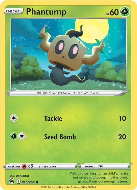 Phantump #016/264 Pokémon card from Fusion Strike