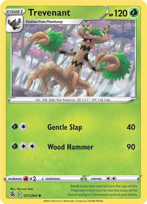 Trevenant #017/264 Reverse Holofoil Pokémon card from Fusion Strike
