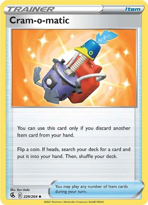 Cram-o-matic #229/264 Reverse Holofoil Pokémon card from Fusion Strike