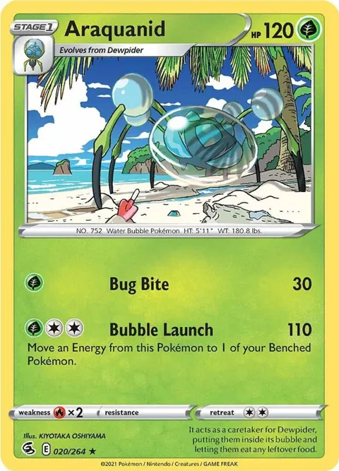 Araquanid #020/264 Pokémon card from Fusion Strike