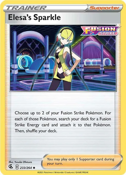 Elesa's Sparkle #233/264 Pokémon card from Fusion Strike