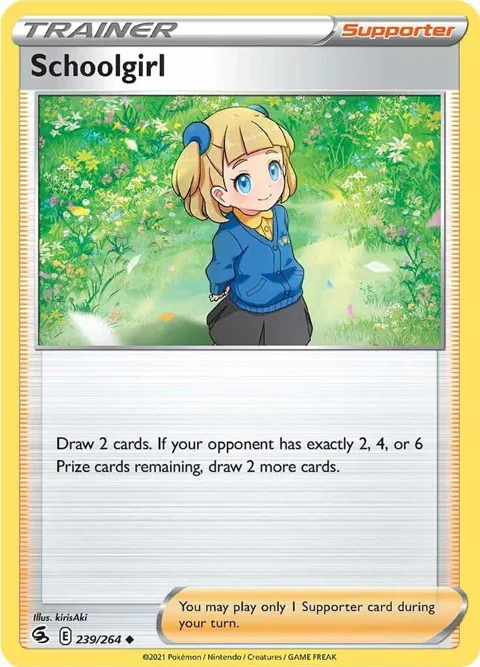 Schoolgirl #239/264 Reverse Holofoil Pokémon card from Fusion Strike