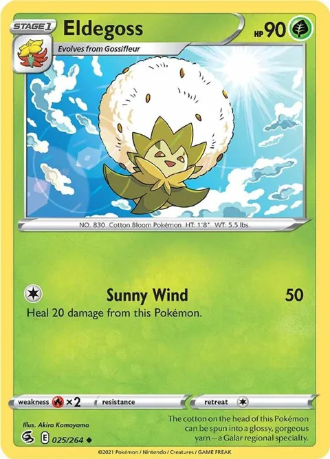 Eldegoss #025/264 Reverse Holofoil Pokémon card from Fusion Strike