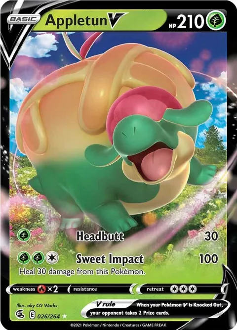 Appletun V #026/264 Holofoil Pokémon card from Fusion Strike