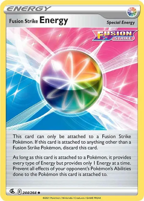 Fusion Strike Energy #244/264 Reverse Holofoil Pokémon card from Fusion Strike