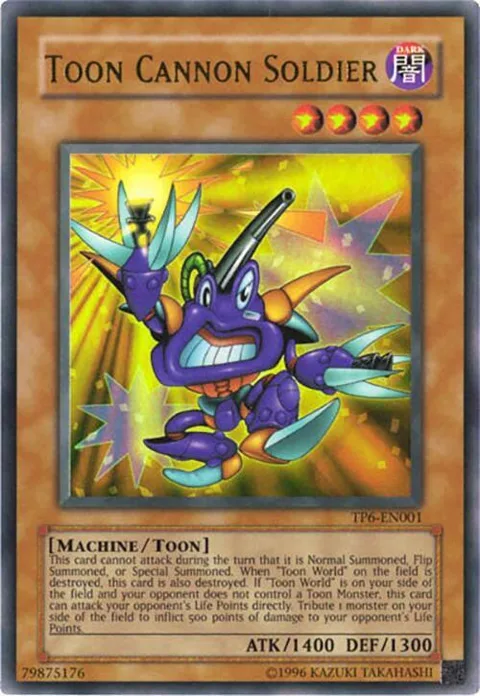 Toon Cannon Soldier TP6-EN001 Yu-Gi-Oh card from Tournament Pack 6