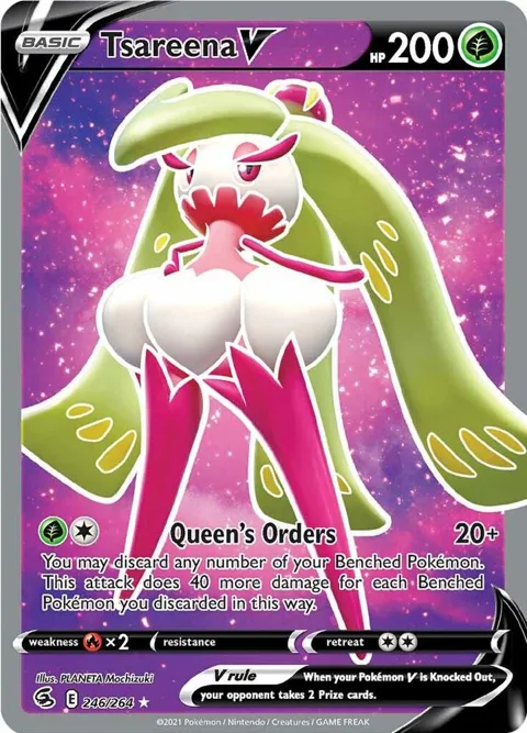 Tsareena V Full Art #246/264 Holofoil Pokémon card from Fusion Strike