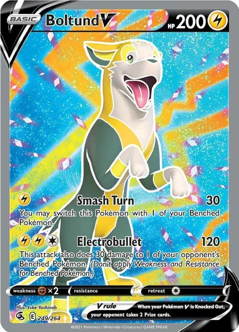 Boltund V Full Art #249/264 Holofoil Pokémon card from Fusion Strike
