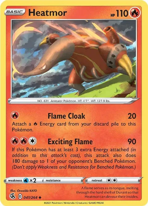 Heatmor #041/264 Pokémon card from Fusion Strike