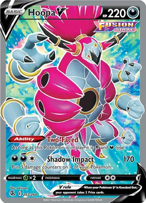 Hoopa V Full Art #253/264 Holofoil Pokémon card from Fusion Strike