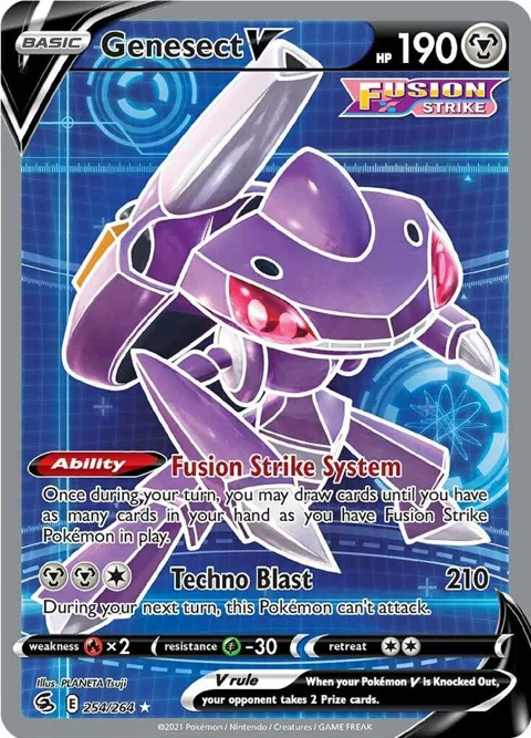 Genesect V Full Art #254/264 Holofoil Pokémon card from Fusion Strike