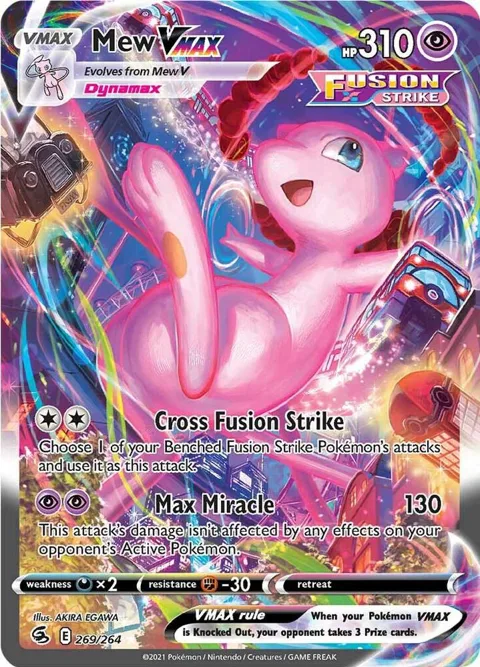 Mew VMAX Alt Art #269/264 Holofoil Pokémon card from Fusion Strike