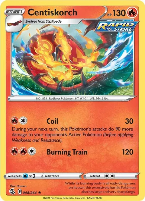 Centiskorch 48 #048/264 Reverse Holofoil Pokémon card from Fusion Strike