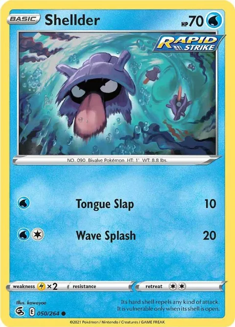 Shellder #050/264 Pokémon card from Fusion Strike