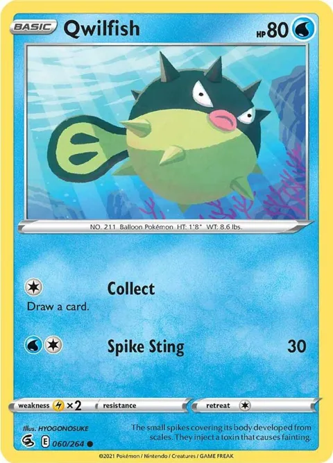 Qwilfish #060/264 Pokémon card from Fusion Strike
